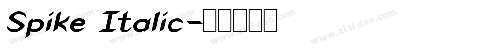 Spike Italic字体转换